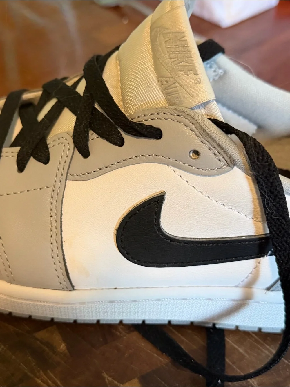 Jordan Men’s White, Gray and Black Low-Top Sneakers